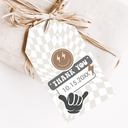 Étiquettes-cadeau Rad Cool Dude | Garçons Retro Patinage Anniversair