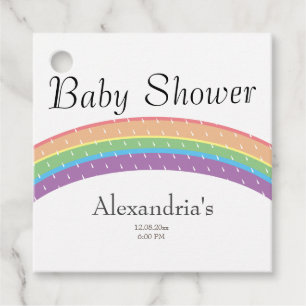 Étiquettes Cadeau Rainbow Baby Girl ou garçon Baby shower fête