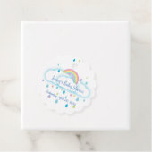 Étiquettes Cadeau Rainbow Cloud Rainbow Baby shower Favoriser les ét (En situation)