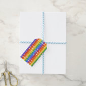 ÉTIQUETTES-CADEAU RAINBOW DOT SRIPES (Avec de laficelle)