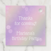 Étiquettes Cadeau Rainbow Fairy Lights Fille fête d'anniversaire (Dos)