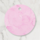 Étiquettes Cadeau Rainbow Pink Gold Hearts Saint-Valentin (Dos)