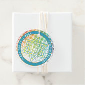 Étiquettes Cadeau Rainbow Pixel jeu vidéo Gamer Bar Mitzvah (En situation)