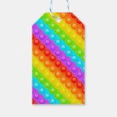 Étiquettes-cadeau Rainbow Pop It Fidget Toy Anniversaire (Dos)