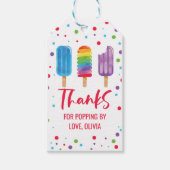 Étiquettes-cadeau Rainbow Pops Anniversaire d'été (Devant)