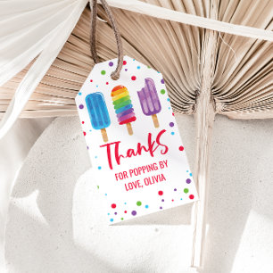 Étiquettes-cadeau Rainbow Pops Anniversaire d'été