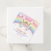 Étiquettes Cadeau Rainbow Princess Bunny Merci d'anniversaire (En situation)