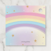 Étiquettes Cadeau Rainbow Princess Bunny Merci d'anniversaire (Dos)