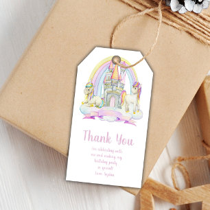 Étiquettes-cadeau Rainbow Purple Unicorn Anniversaire Tags cadeaux