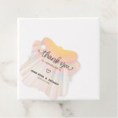 Étiquettes Cadeau *~* Rainbow Sunbeams Hearts Merci Mariage (En situation)