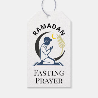 Étiquettes-cadeau Ramadan Fasting Prayer Man Islamic Vector Graphic