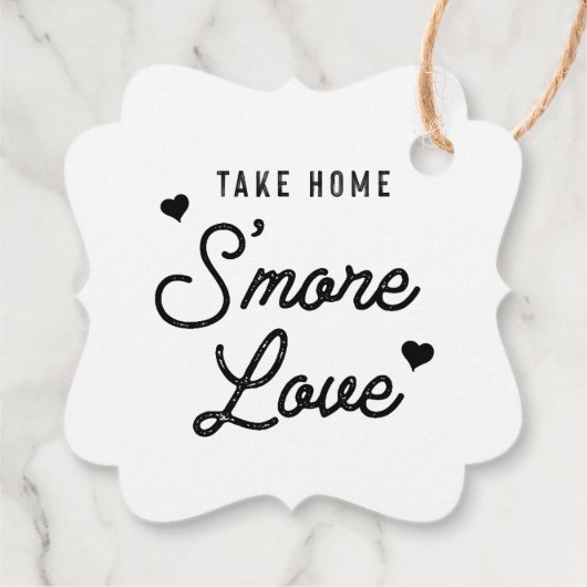 Étiquettes Cadeau Ramenez à la maison S'more Love | Rustic Kraft Wed (Dos)