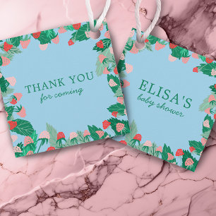 Étiquettes Cadeau Raspberry Patch mignon BABY SHOWER coloré