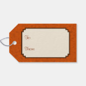 Étiquettes-cadeau Rassemblement d'oiseaux Orange d'automne (Dos (Horizontal))