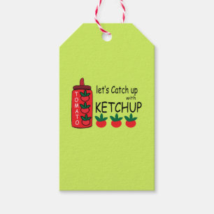 Étiquettes-cadeau Rattrapons-nous avec du ketchup