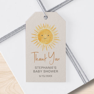 Étiquettes-cadeau Ray Of Sunshine Baby shower Merci