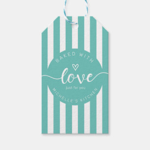 Étiquettes-cadeau rayures modernes maison produits faits maison mono