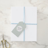 Étiquettes-cadeau Rayures vertes uniques (Avec de laficelle)