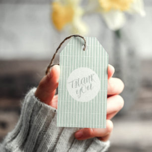 Étiquettes-cadeau Rayures vertes uniques