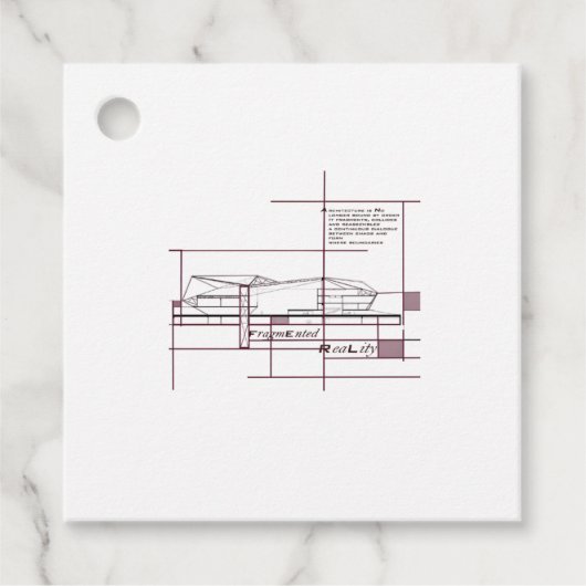 Étiquettes Cadeau Réalité fragmentée - Expression architecturale (Devant)