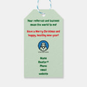 Étiquettes-cadeau Realtor Pop-By Terminer l'année Noël Décembre (Dos)