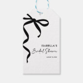 Étiquettes-cadeau Réception de mariage de Black Bow, elle se marie (Devant)