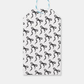 Étiquettes-cadeau Réception de mariage de Black Bow She's Tying the  (Dos)