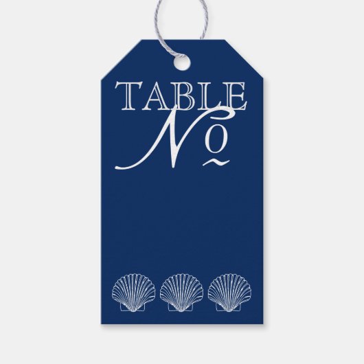 Étiquettes-cadeau Réception de mariage de plage Numéro de table- (Devant)