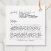 Étiquettes Cadeau Recette de cidre d'Apple | Balise Fête (Dos)