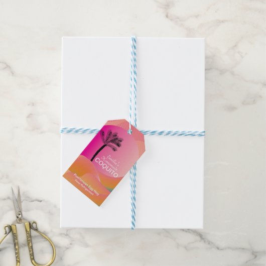 Étiquettes-cadeau Recette de Coquito Boire Oeuf de noix de coco Nog  (Avec de laficelle)