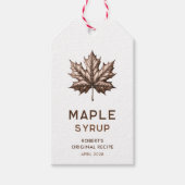 Étiquettes-cadeau Recette de sirop d'érable fait maison (Devant)