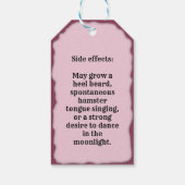 Étiquettes-cadeau Recette pour une potion d'Halloween aux sorcières. (Dos)