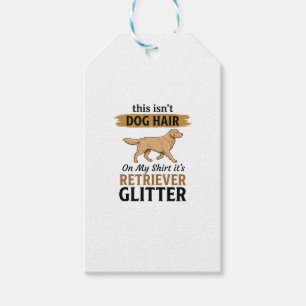 Étiquettes-cadeau Récupérateur Paillettes Amoureux de Chien Drôle De