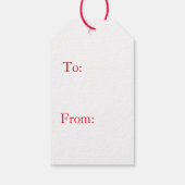 ÉTIQUETTES-CADEAU RÉCUPÉRATION BLANCHE AVEC BALISE CADEAU ROUGE (Dos)