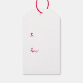 Étiquettes-cadeau Red and Green Pine Trees Christmas (Dos)