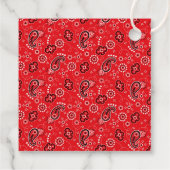 Étiquettes Cadeau Red Bandana Western Cowboy Boot Spire AGE Fun (Dos)