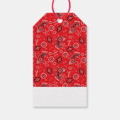 Étiquettes-cadeau Red Bandana Western Cowboy NOM Fun (Dos)