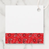 Étiquettes Cadeau Red Bandana Western Cowboy Ranch Aventure Amusemen (Dos)