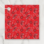 Étiquettes Cadeau Red Bandana Western Cowboy Ranch Aventure Amusemen (Devant)