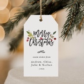 Étiquettes-cadeau Red Berries Joyeux Noël