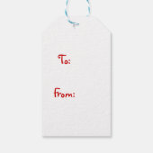 Étiquettes-cadeau Red Bird Joy Typography Holiday (Dos)