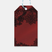 Étiquettes-cadeau Red & Black Dark Elegance Goth Wedding Party (Dos)