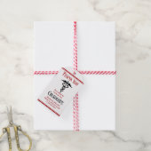 Étiquettes-cadeau Red Black Médicale School Custom Graduation Party (Avec de la ficelle)