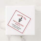 Étiquettes Cadeau Red Black Veterinary School Graduation Party (En situation)