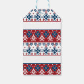 Étiquettes-cadeau Red blue ornament (Dos)
