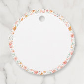 Étiquettes Cadeau Red Bow Coquette Floral moderne Noël (Dos)