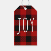 Étiquettes-cadeau Red Buffalo Plaid & Joy | Holiday (Devant)