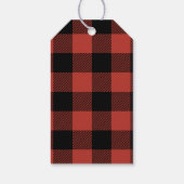 Étiquettes-cadeau Red Buffalo Plaid & Snowflake | Joyeuses fêtes (Dos)