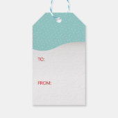 Étiquettes-cadeau Red Casquette Snowman Fir Tree Forêt d'hiver Noël (Dos)