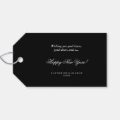 Étiquettes-cadeau Red Cheers Calligraphy Script Modern Photo Holiday (Dos (Horizontal))
